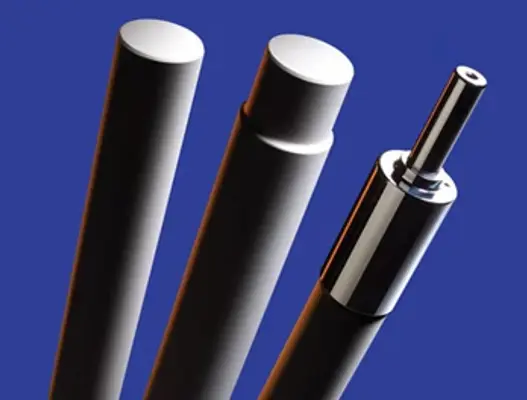 Flat glass tempering kiln rollers